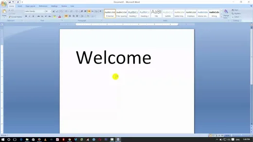 Интерфейс Microsoft Word 2010 для Windows 8